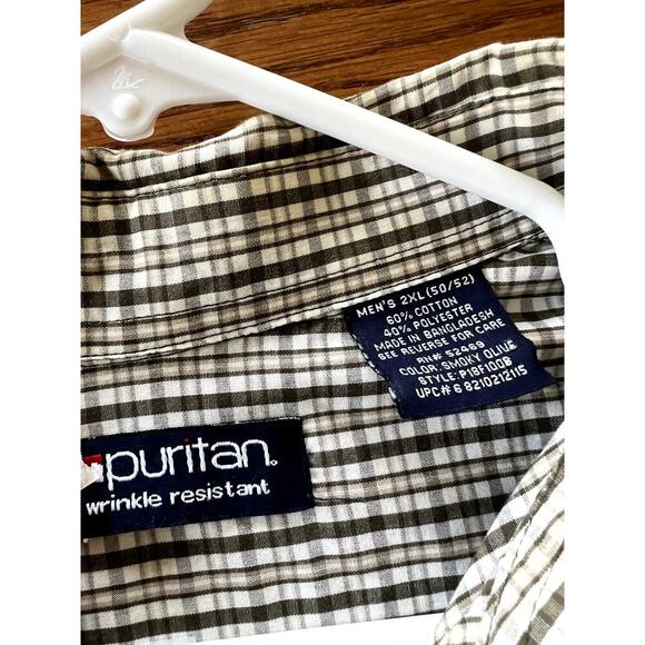 Puritan Wrinkle Resistant, short sleeve casual shirt, Men's 2XL (50-52) - Picture 2 of 4